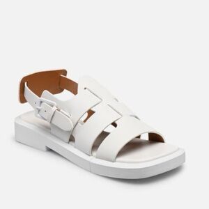 NIB Robert Clergerie Ramona Fusherman Sandal in White Size 8